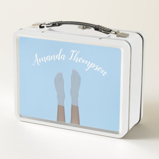 Füße (dunkle Haut) in der Lunch Box (Rückseite)