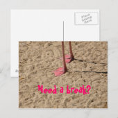 Füße im Sand, Brauchen Sie eine Pause? Postkarte (Vorne/Hinten)