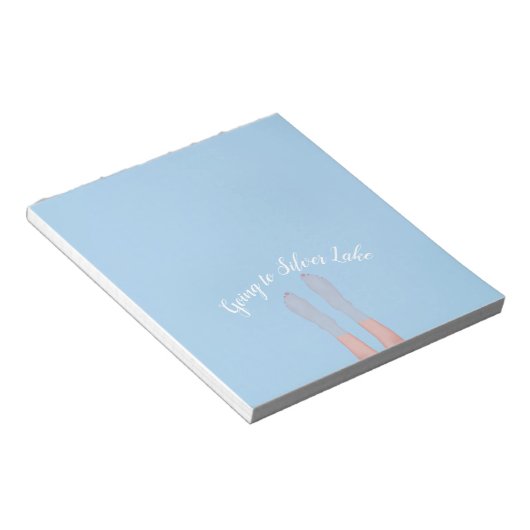 Füße in Lake 5.5" x 6" Notepad - 40 Seiten Notizblock (angewinkelt)