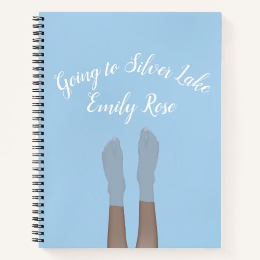 Füße, in Lake 8.5" x 11" Spiral Notebook Notizblock (Vorderseite)