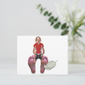 Füße klopfen postkarte (Stehend Vorderseite)