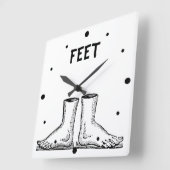 Füße Quadratische Wanduhr (Winkel)