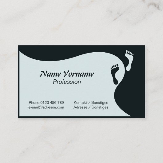 Füße Visitenkarte (Vorderseite)