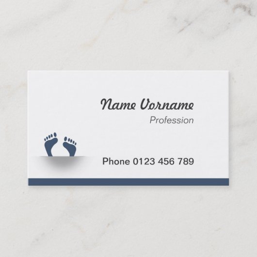 Füsse Visitenkarte (Vorderseite)