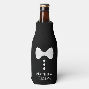 Fuße weiße Krawatte Groom Wedding Foam Flasche Coo Flaschenkühler