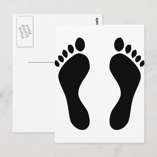 Fußfüße Postkarte (Vorne/Hinten)