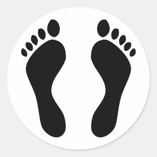 Fußfüße Runder Aufkleber (Vorderseite)