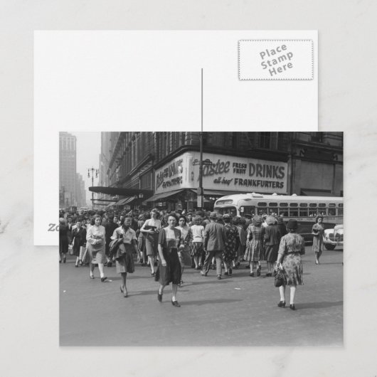 Fußgänger 2 postkarte (Vorne/Hinten)