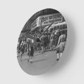 Fußgänger 2 runde wanduhr (Winkel)