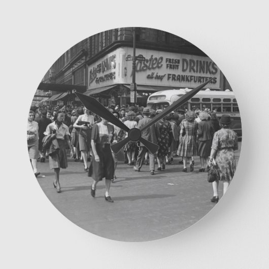 Fußgänger 2 runde wanduhr (Vorderseite)