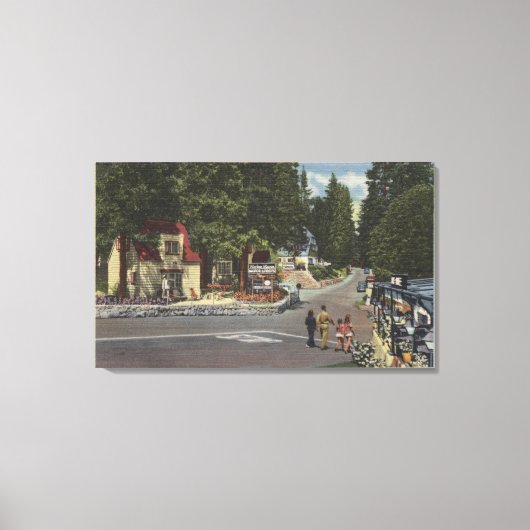 Fußgänger am Lake Shore Drive Leinwanddruck (Vorderseite)