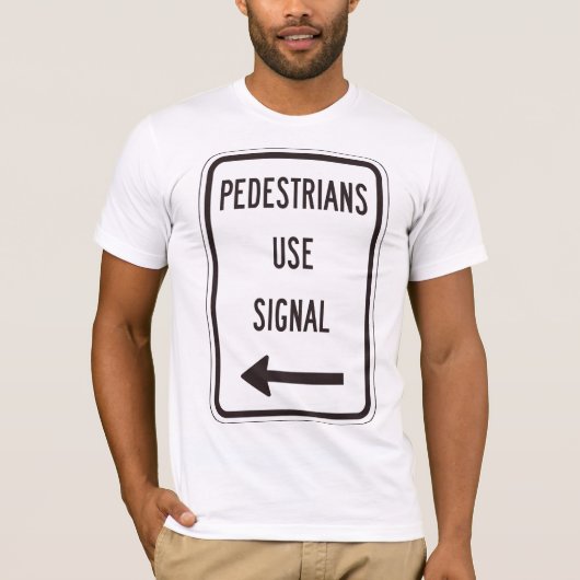 Fußgänger nutzen den T - Shirt Signalstraße Mens (Vorderseite)