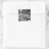 Fußgänger Quadratischer Aufkleber (Tasche)