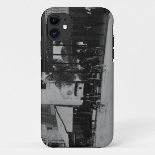 Fußgänger, Radfahrer und Pferdwagen iPhone 11 Hülle