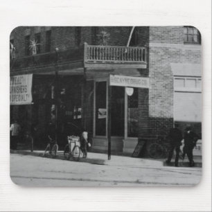 Fußgänger, Radfahrer und Pferdwagen Mousepad