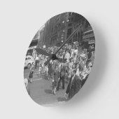 Fußgänger Runde Wanduhr (Winkel)