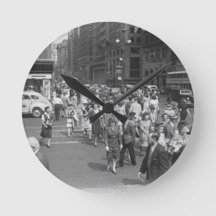 Fußgänger Runde Wanduhr