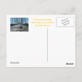 Fußgängerbrücke an der Riverfront Postkarte (Rückseite)