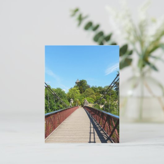 Fußgängerbrücke im Parc des Buttes-Chaumont - Pari Postkarte (Stehend Vorderseite)