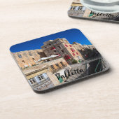 Fußgängerbrücke, schmale Straße mit Treppe in Vall Getränkeuntersetzer (Linke Seite)