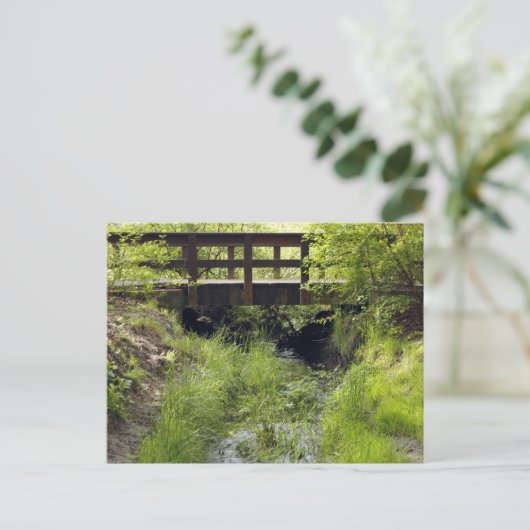 Fußgängerbrücke über einen Bach Postkarte (Stehend Vorderseite)