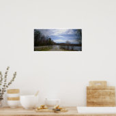 Fußgängerbrücke Wasserszene Poster (Küche)