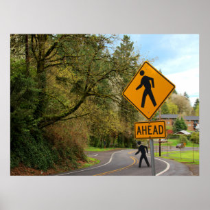 Fußgängerüberquerung Poster