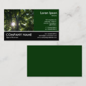 Füßiges Foto - DK-Grün - Sun durch Bäume Visitenkarte (Vorne/Hinten)