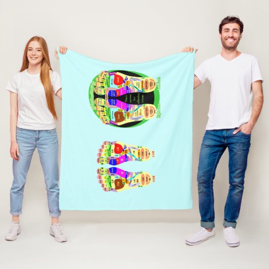 Fußkarte Reflexzonenmassage Fleecedecke (Beispiel)