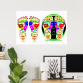 Fußkarte Reflexzonenmassage Poster (Heimbüro)