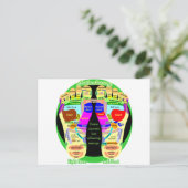 Fußkarte Reflexzonenmassage Postkarte (Stehend Vorderseite)
