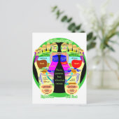 Fußkarte Reflexzonenmassage Postkarte (Stehend Vorderseite)