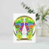 Fußkarte Reflexzonenmassage Postkarte (Stehend Vorderseite)