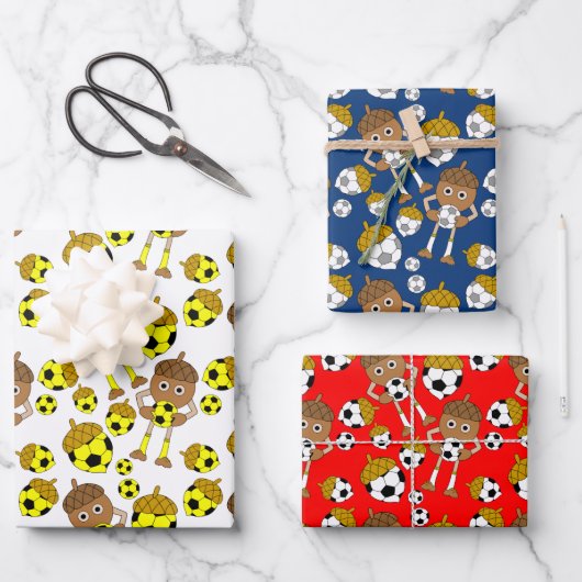 Fußmantelmuster Geschenkpapier Set (Vorderseite)