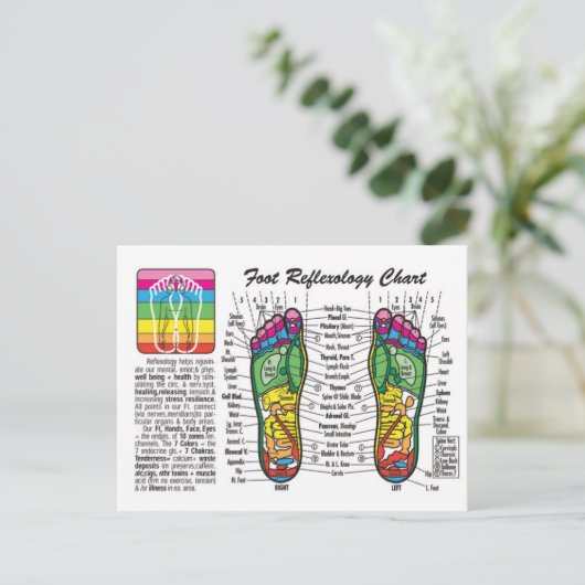 Fußmassage-Reflexologie Postkarte (Stehend Vorderseite)