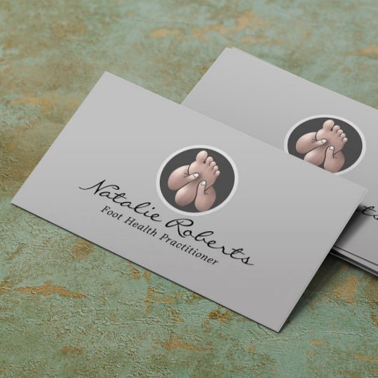 Fußmassage Reflexologie Therapeut Podiatrist Visitenkarte