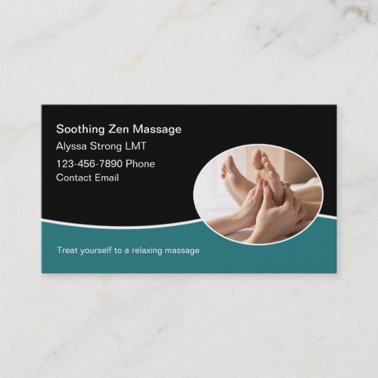 Fußmassage Therapeut Business Cards Visitenkarte (Vorderseite)
