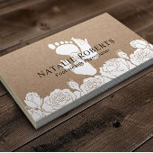 Fußmassage Therapeut Podiatrist Floral Kraft Visitenkarte