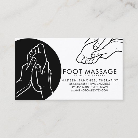Fußmassage Therapeut Soles Feet Visitenkarte (Vorderseite)