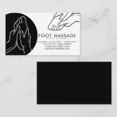 Fußmassage Therapeut Soles Feet Visitenkarte (Vorne/Hinten)