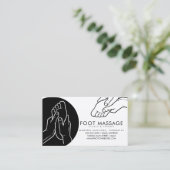 Fußmassage Therapeut Soles Feet Visitenkarte (Stehend Vorderseite)