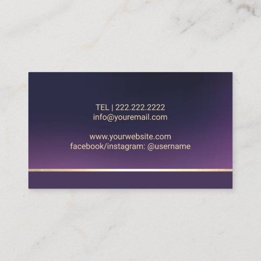 Fußmassage Therapie Podiatrist Eleganter Lila Well Visitenkarte (Rückseite)