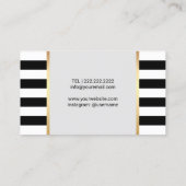 Fußmassage Thrapy Practitioner Moderner Streifen Visitenkarte (Rückseite)