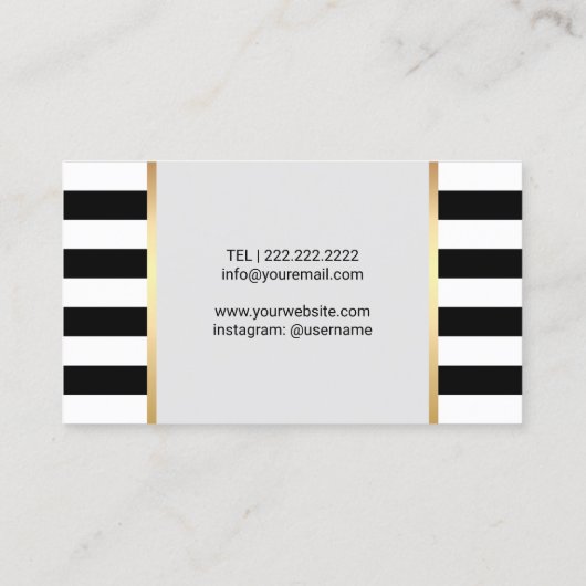 Fußmassage Thrapy Practitioner Moderner Streifen Visitenkarte (Rückseite)