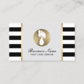 Fußmassage Thrapy Practitioner Moderner Streifen Visitenkarte (Vorderseite)