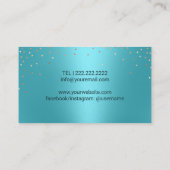 Fußmassage Türkis & Rose Gold Visitenkarte (Rückseite)