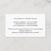 Fußmassage | Wellness-Center-Sitzung am ruhigen Ta Visitenkarte (Rückseite)