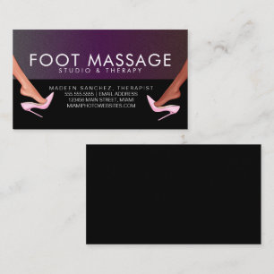Fußmassagetherapeut Fersen der Füße Visitenkarte