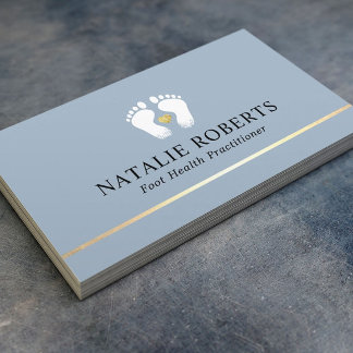 Fußmassagetherapeut Podiatrist Dusty Blue Visitenkarte