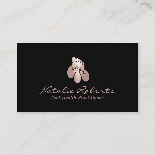 Fußmassagetherapeut Podiatrist Pedicure Visitenkarte (Vorderseite)